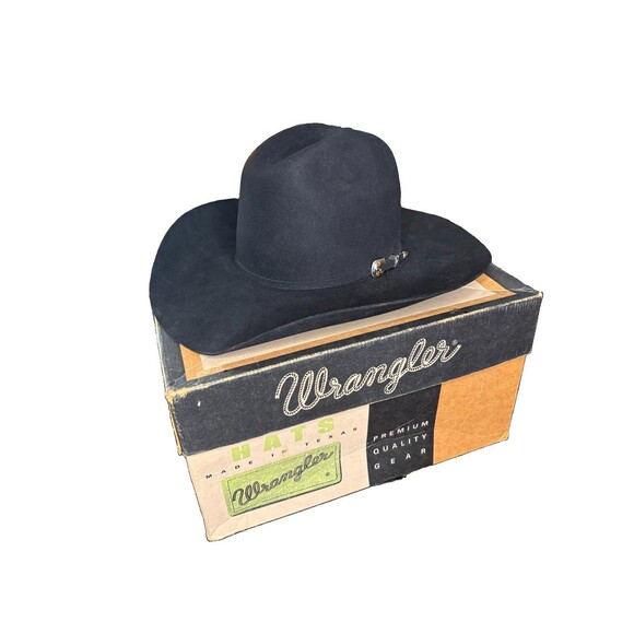 Wrangler Other - Vintage Wrangler 90s 5X Beaver Fur Felt Cowboy Hat Original Box Texas USA